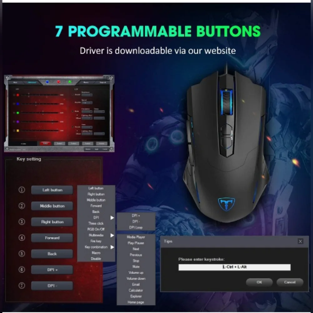 Wired Gaming Mouse, PC Gaming Mouse